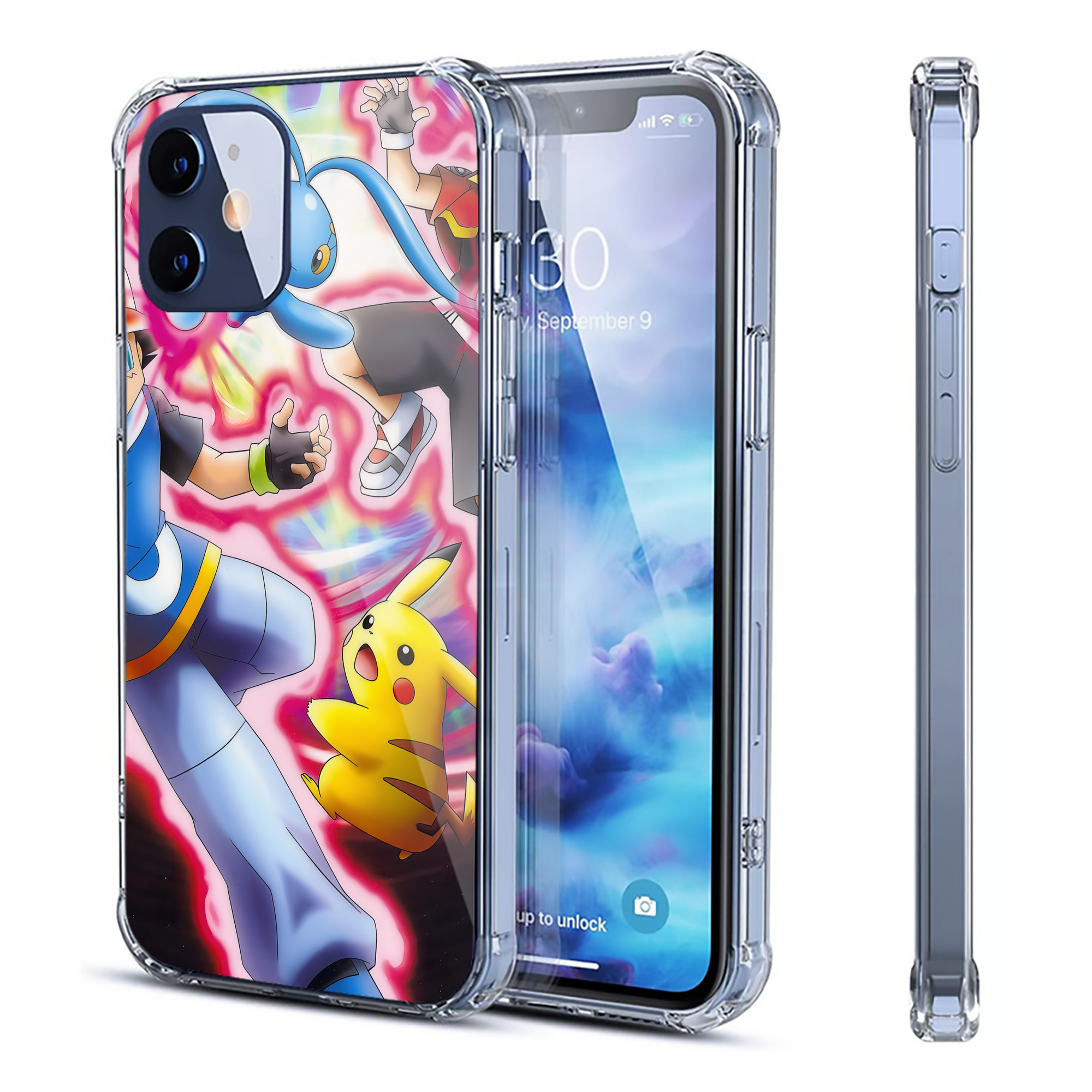 （画像用） ポケットモンスター Pokémon 【iPhone 12シリーズ対応】透明スマホケース（クリアソフトケース）